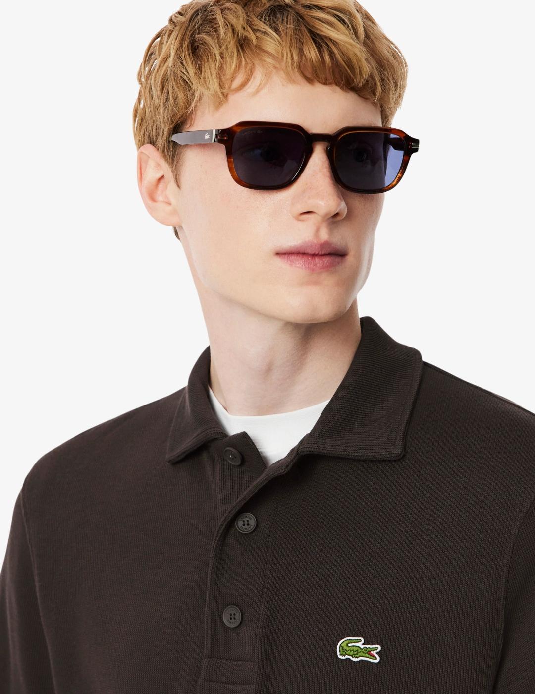 LACOSTE POLO PUNTO MARRON M/L