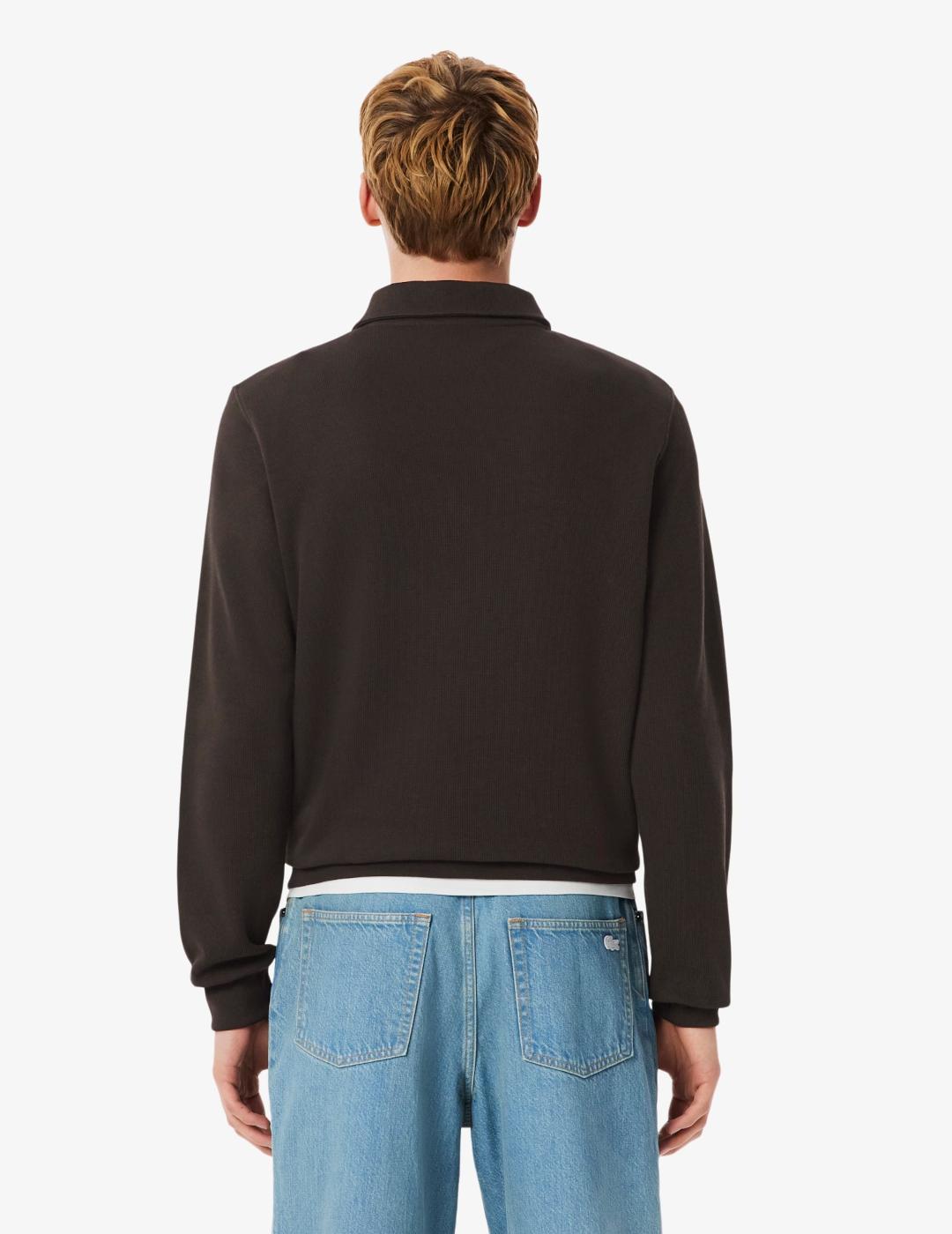 LACOSTE POLO PUNTO MARRON M/L