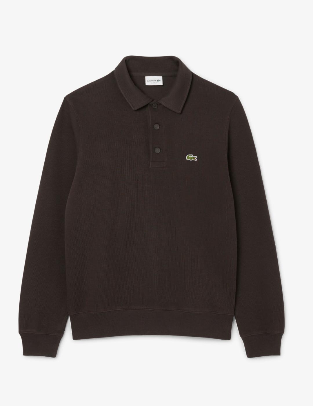 LACOSTE POLO PUNTO MARRON M/L