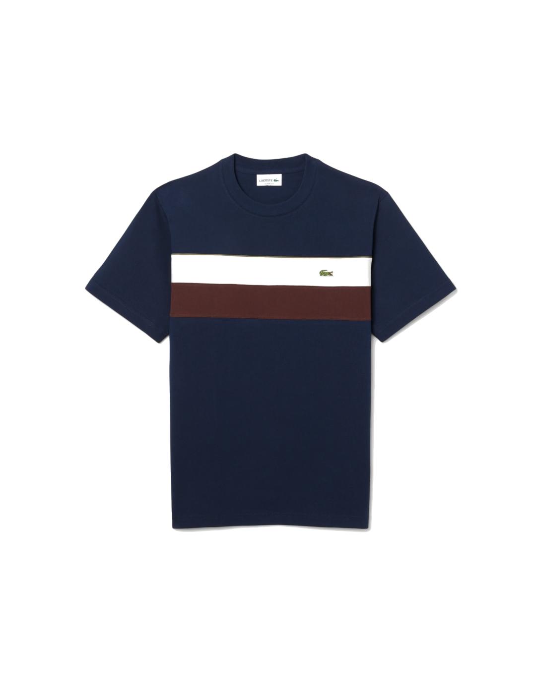 LACOSTE CAMISETA MARINO BLANCO