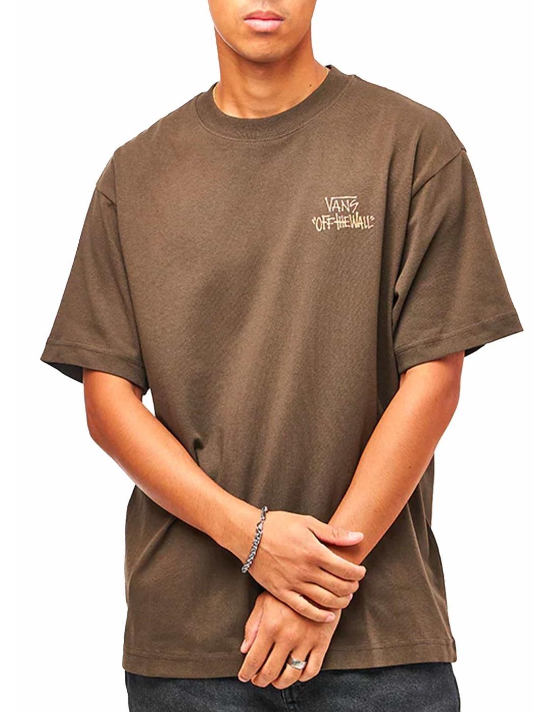 VANS CAMISETA MARRÓN STOMPER