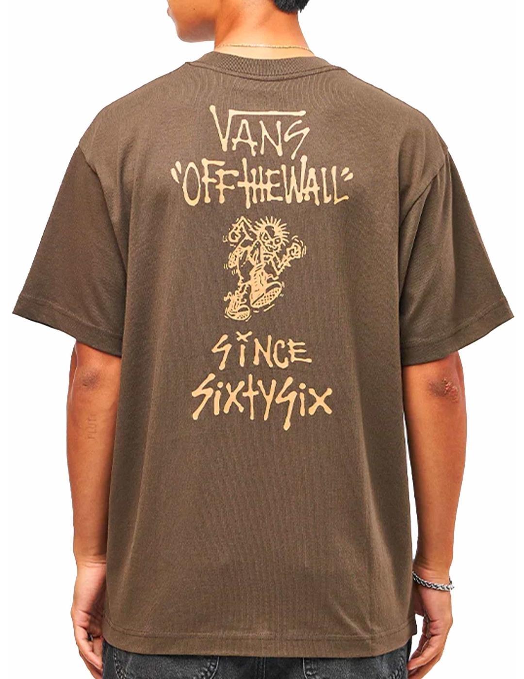VANS CAMISETA MARRÓN STOMPER
