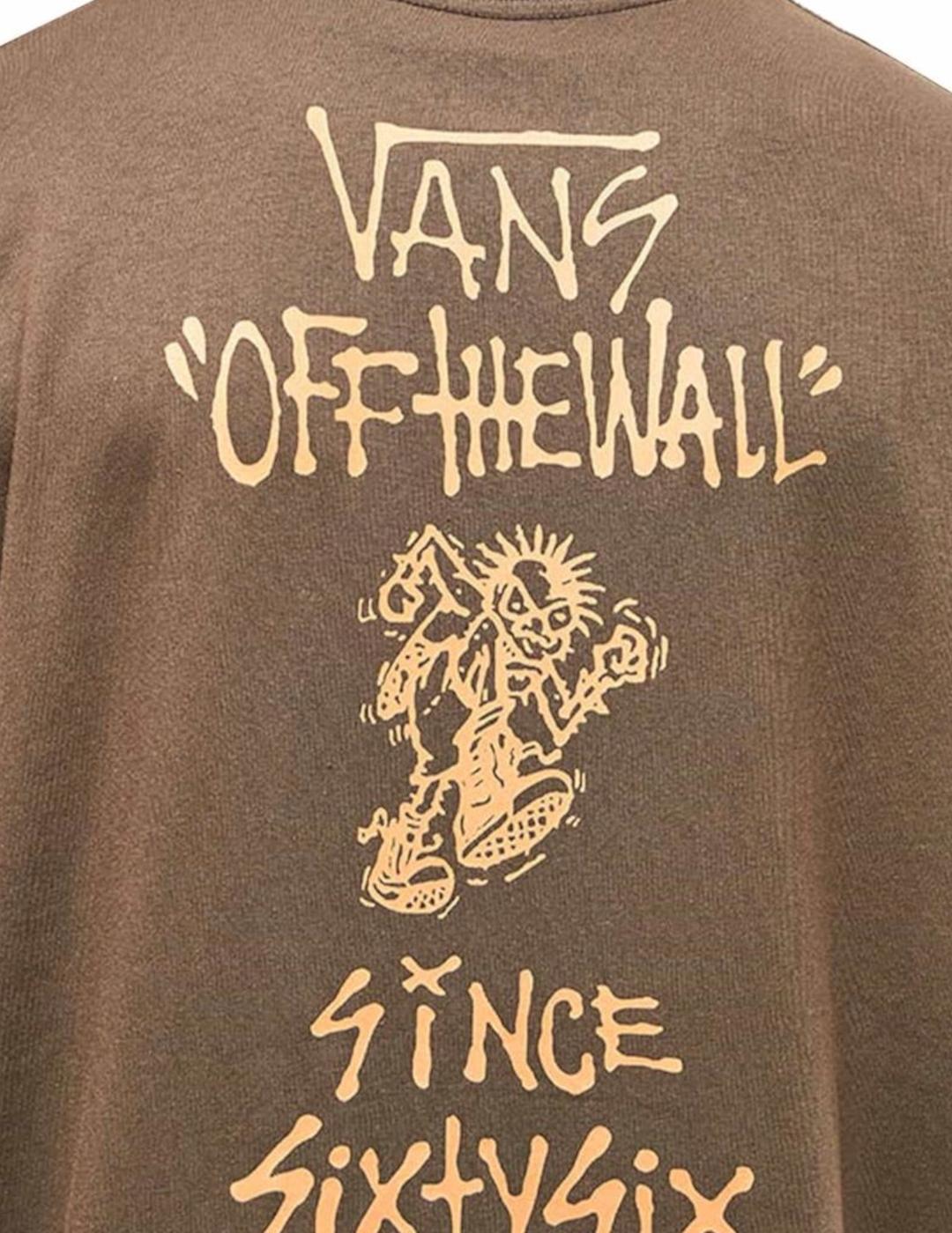 VANS CAMISETA MARRÓN STOMPER