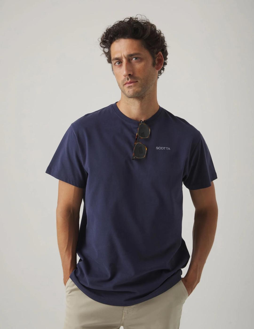 SCOTTA CAMISETA MARINO LOGO DESGASTADO