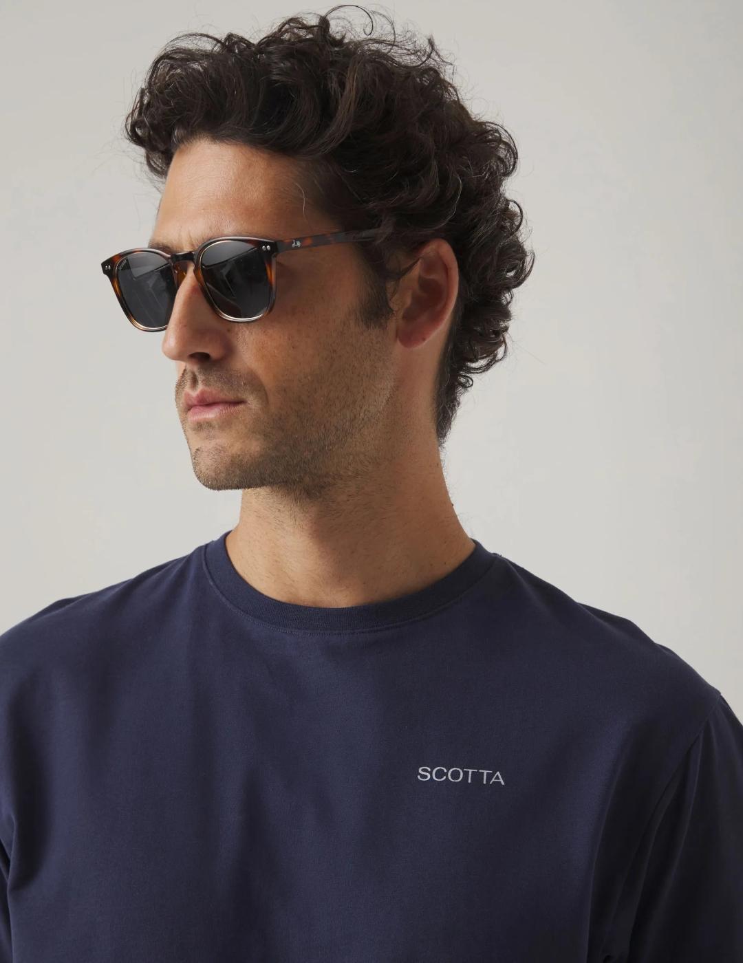 SCOTTA CAMISETA MARINO LOGO DESGASTADO