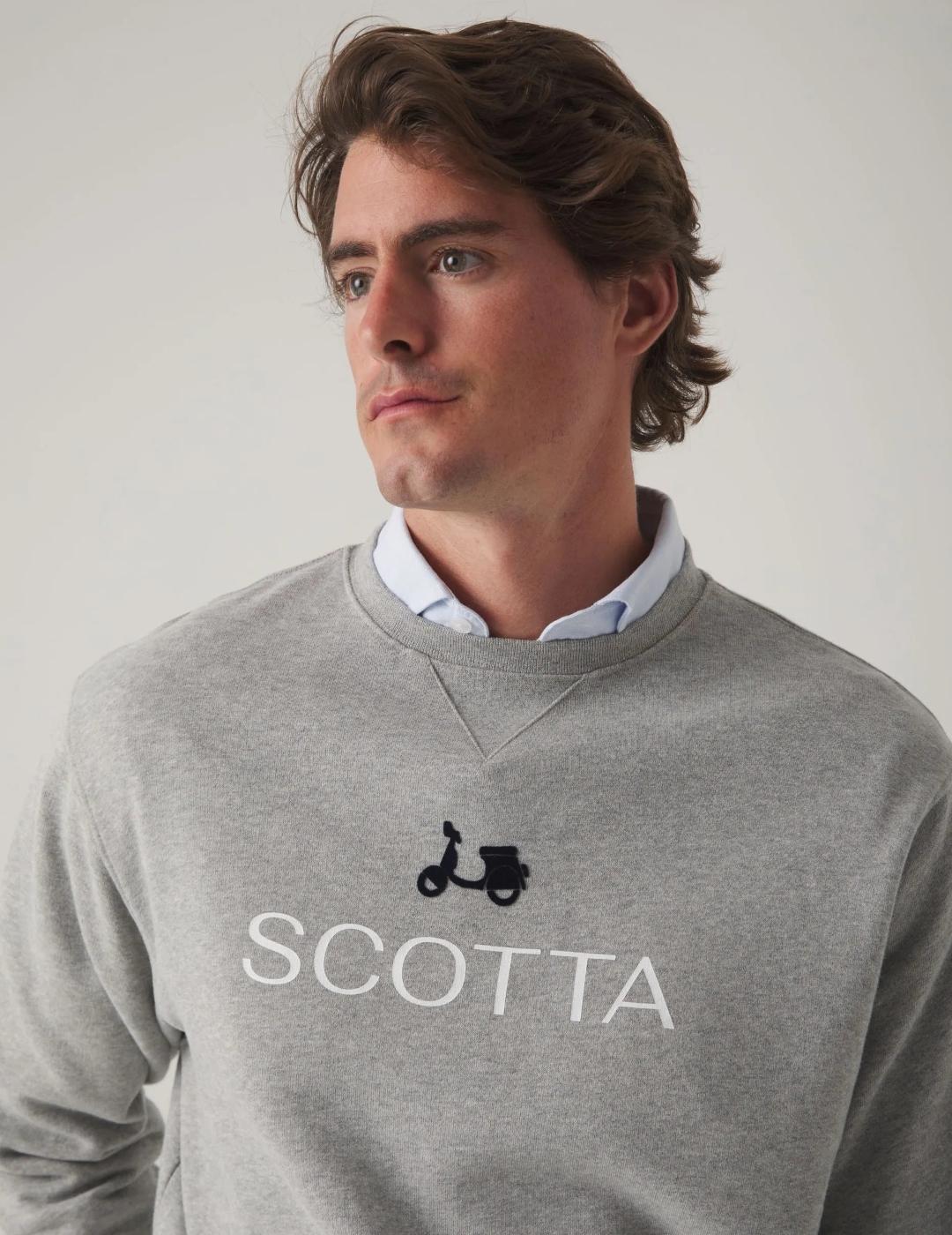 SCOTTA SUDADERA GRIS LOGO