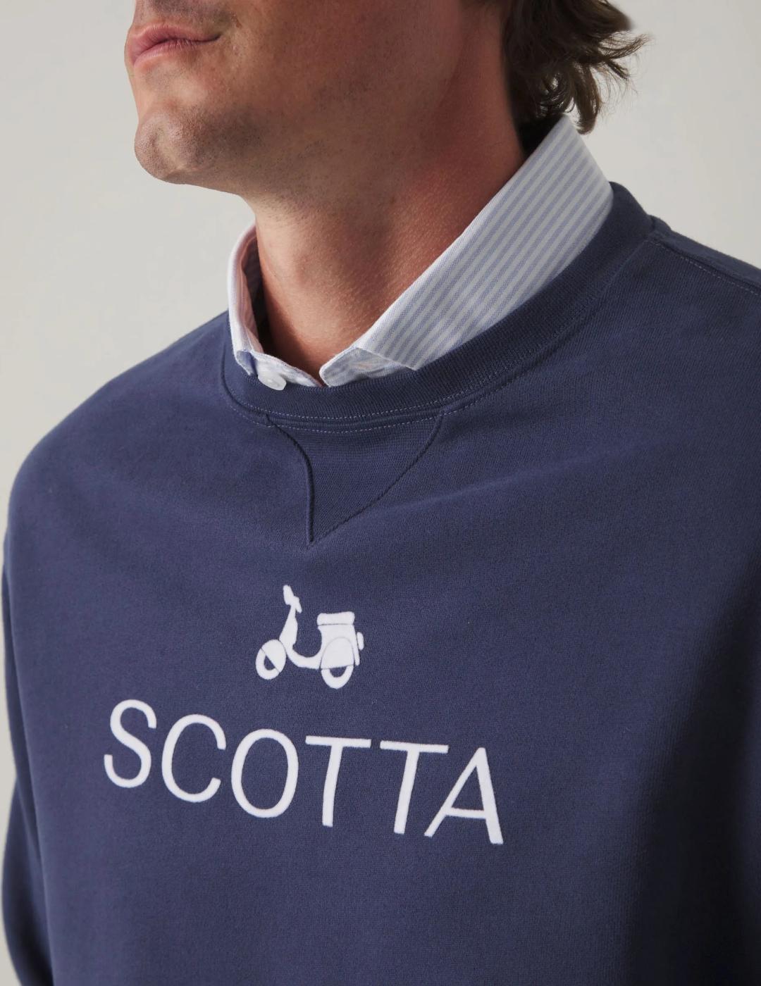 SCOTTA SUDADERA MARINO LOGO