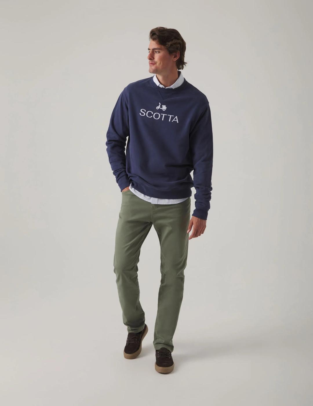 SCOTTA SUDADERA MARINO LOGO