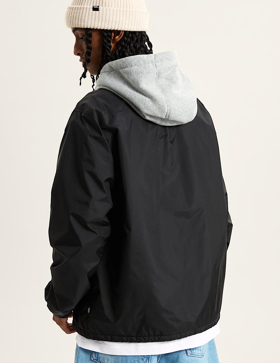 VANS CHAQUETA HOODIE NEGRA COACHES