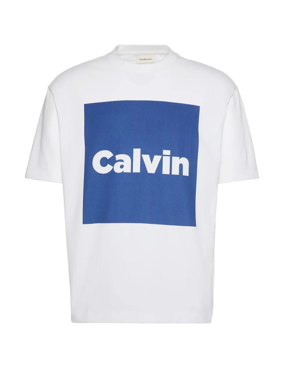 CALVIN KLEIN CAMISETA BLANCA AZUL KLEIN