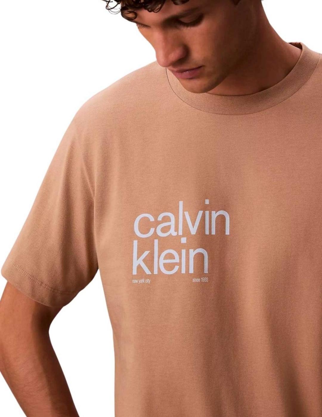 CALVIN KLEIN CAMISETA MARRÓN