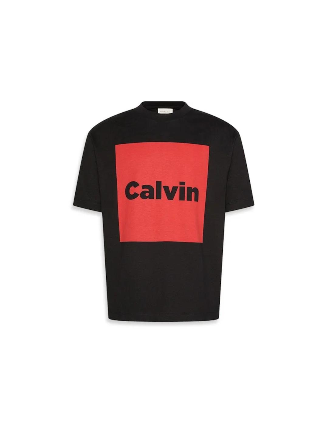 CALVIN KLEIN CAMISETA NEGRO ROJO