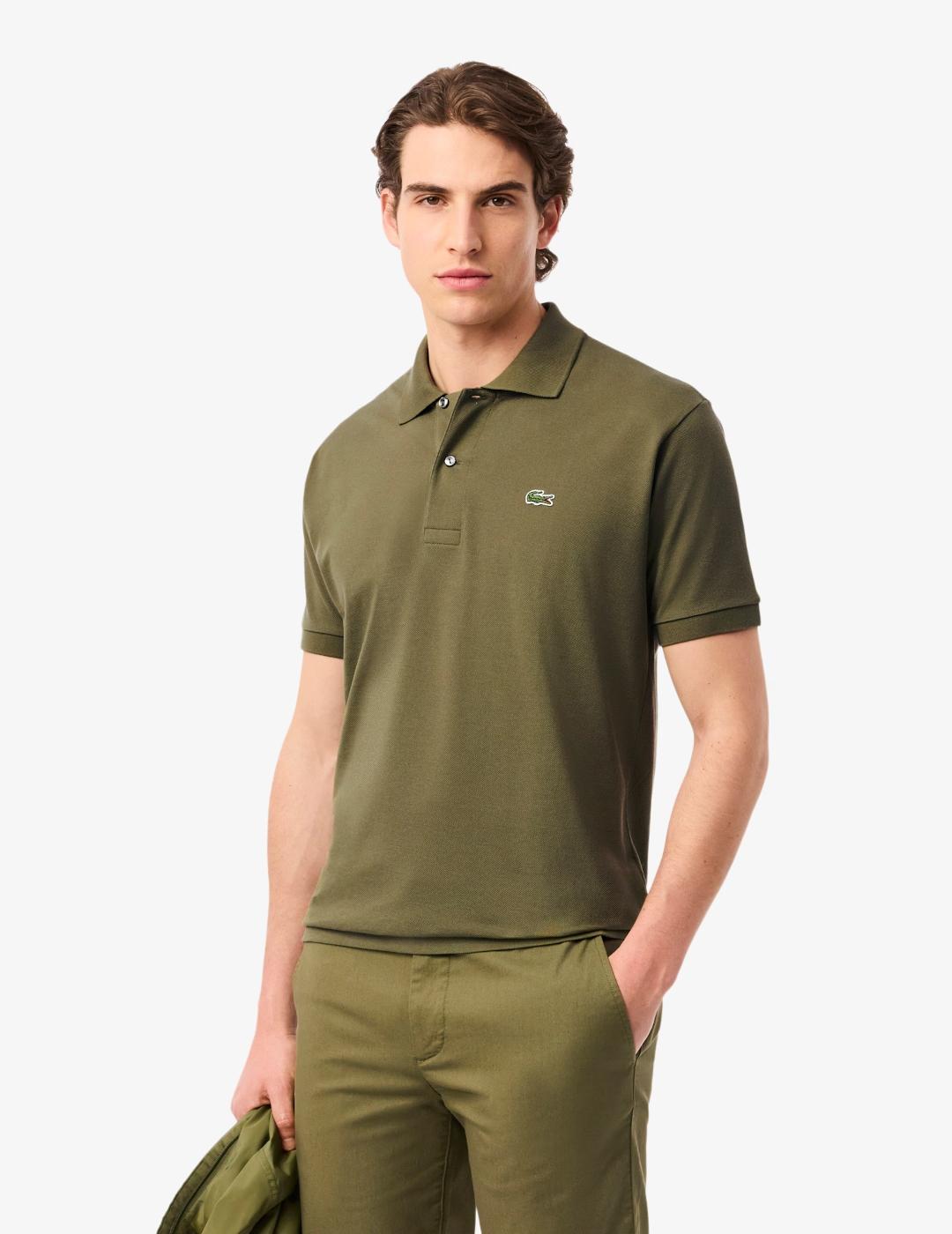 LACOSTE POLO VERDE KAKI CLASSIC FIT