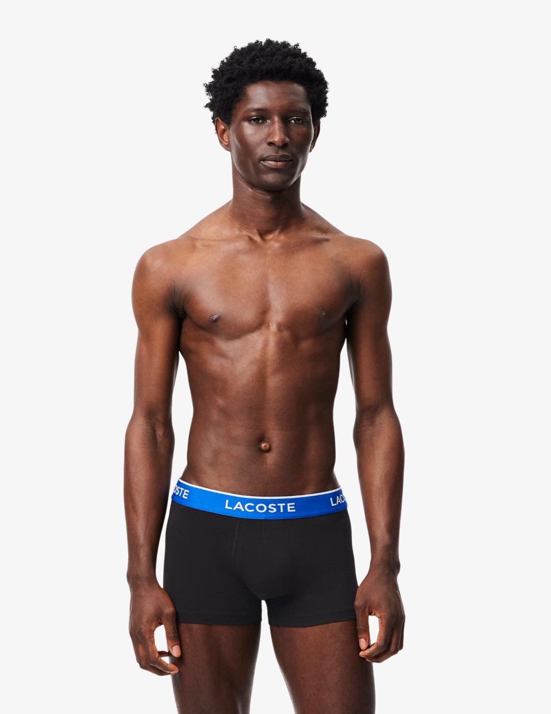 LACOSTE PACK3 CALZONCILLON NEGROS AZUL