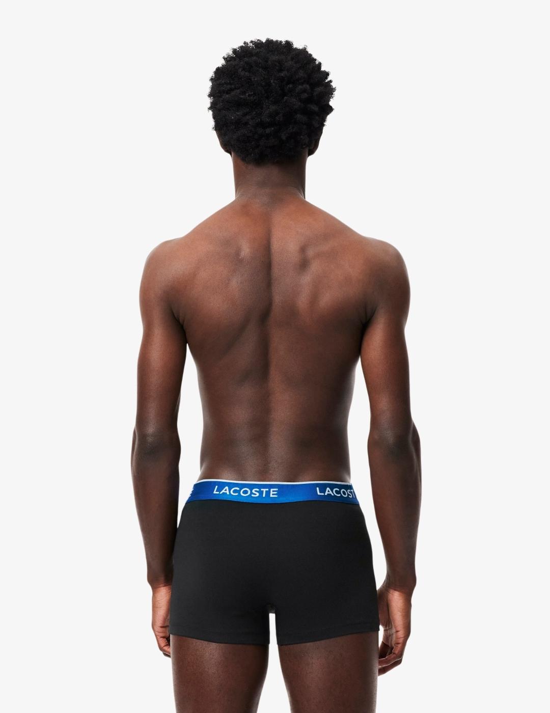 LACOSTE PACK3 CALZONCILLON NEGROS AZUL