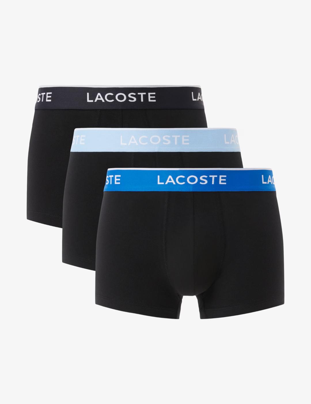 LACOSTE PACK3 CALZONCILLON NEGROS AZUL