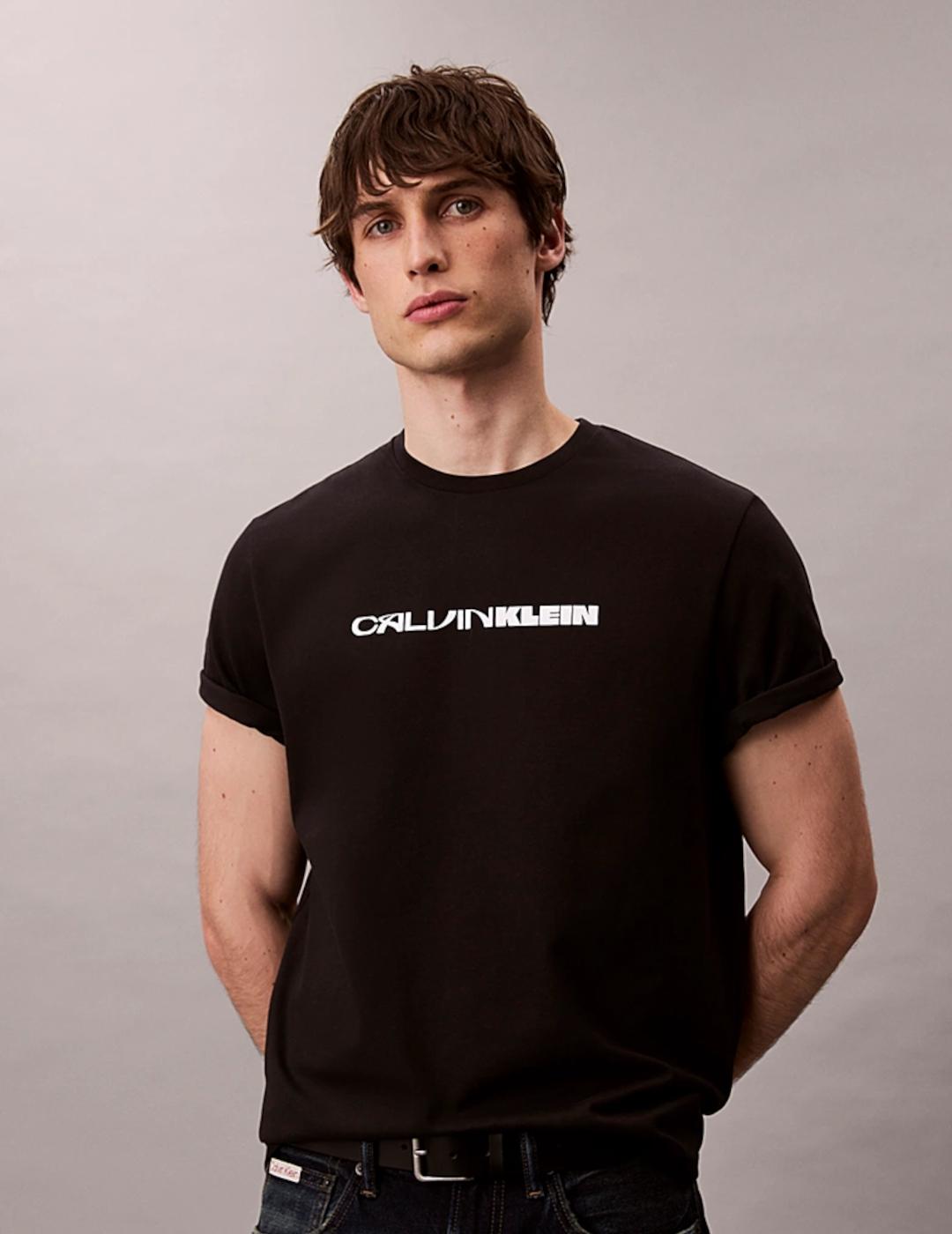 CALVIN KLEIN CAMISETA NEGRA STACK