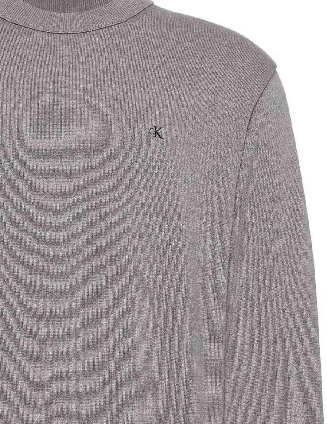 CALVIN KLEIN JERSEY GRIS RELAXED