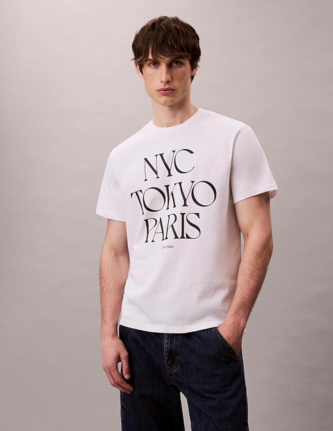 CALVIN KLEIN CAMISETA BLANCA FLAGSHIP