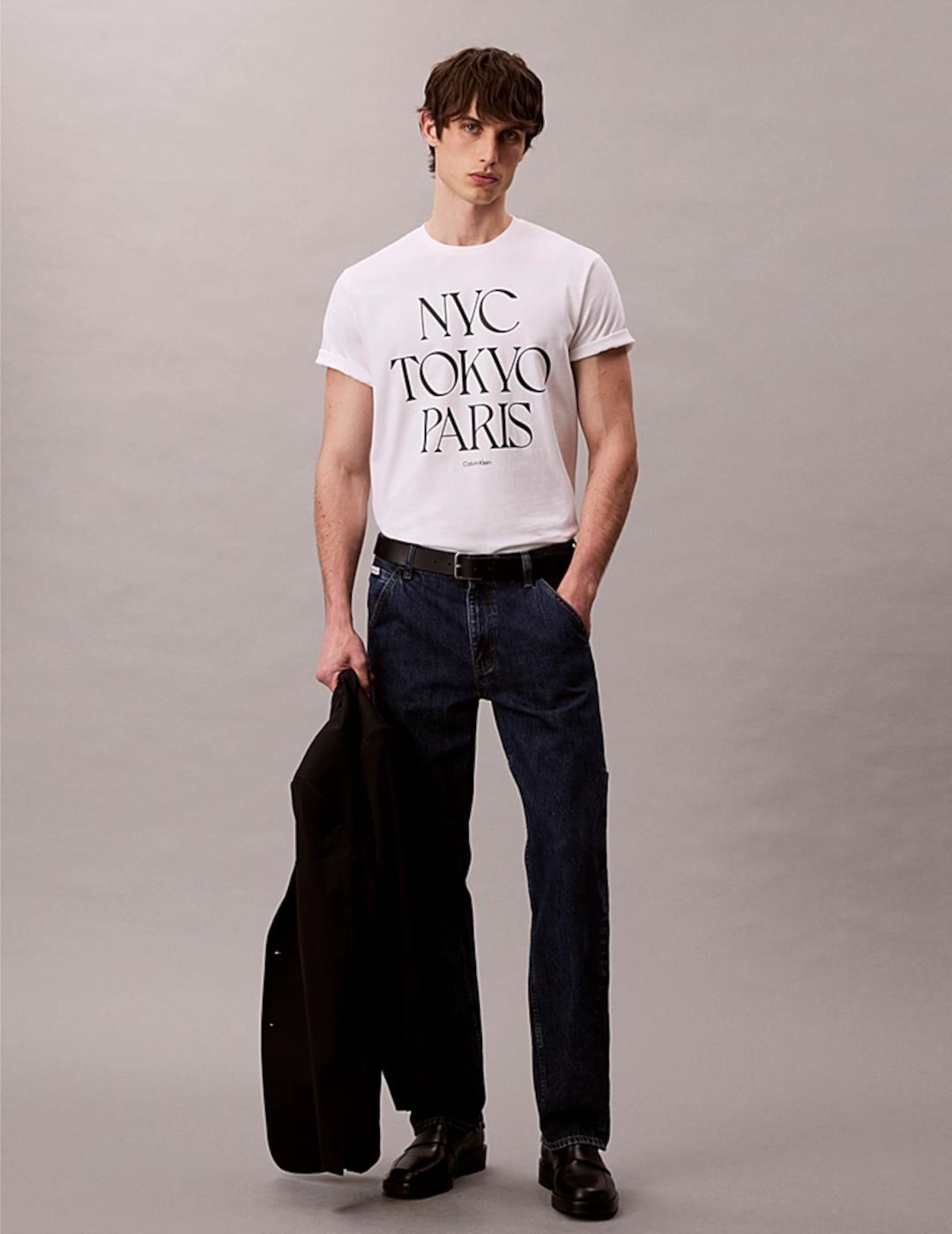 CALVIN KLEIN CAMISETA BLANCA FLAGSHIP