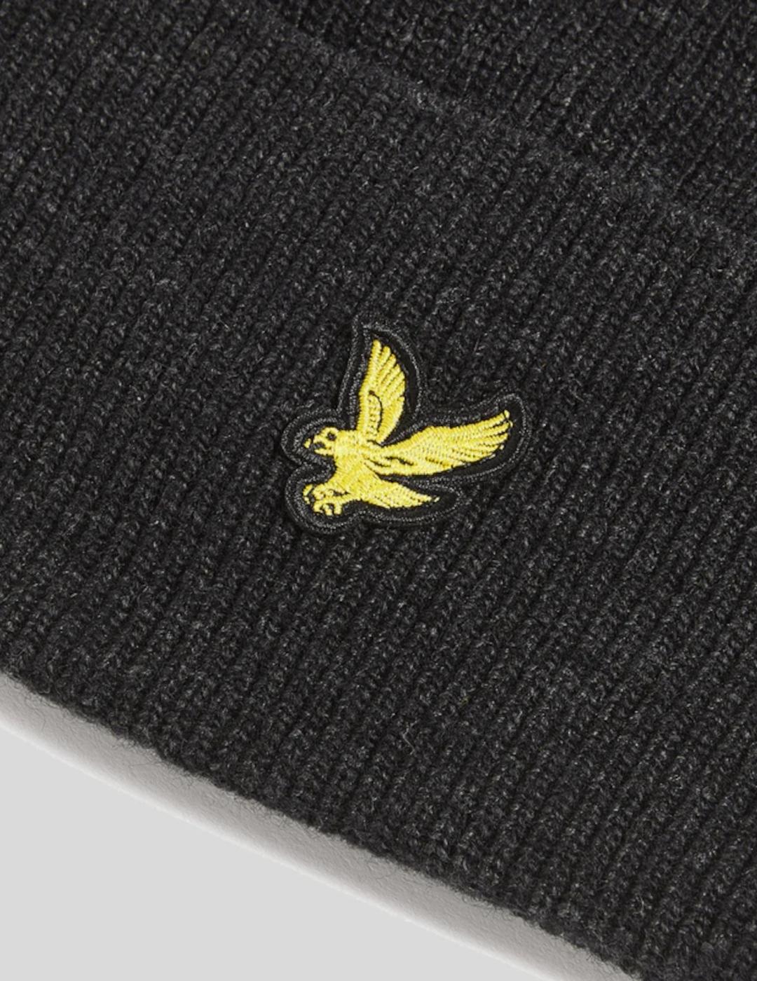 LYLE&SCOTT GORRO NEGRO LANA PUNTO