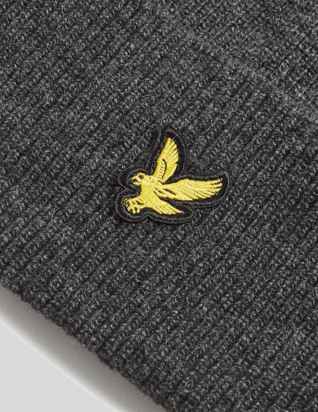 LYLE&SCOTT GORRO GRIS OSCURO LANA