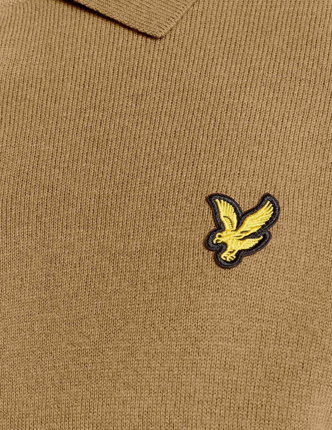 LYLE&SCOTT POLO M/L MARRON MERINO