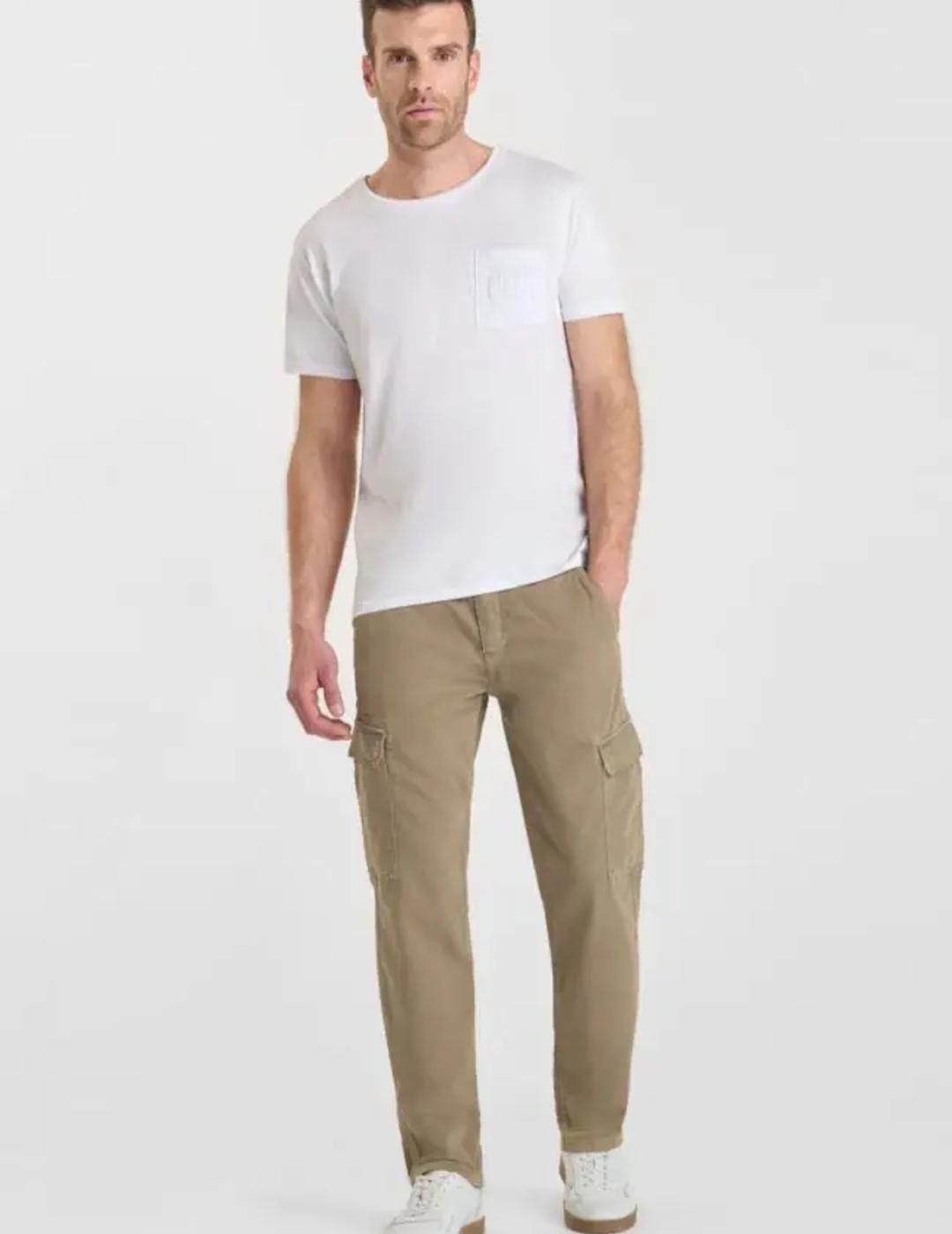 LE TEMPS PANTALON CARGO MARRON SELIAN
