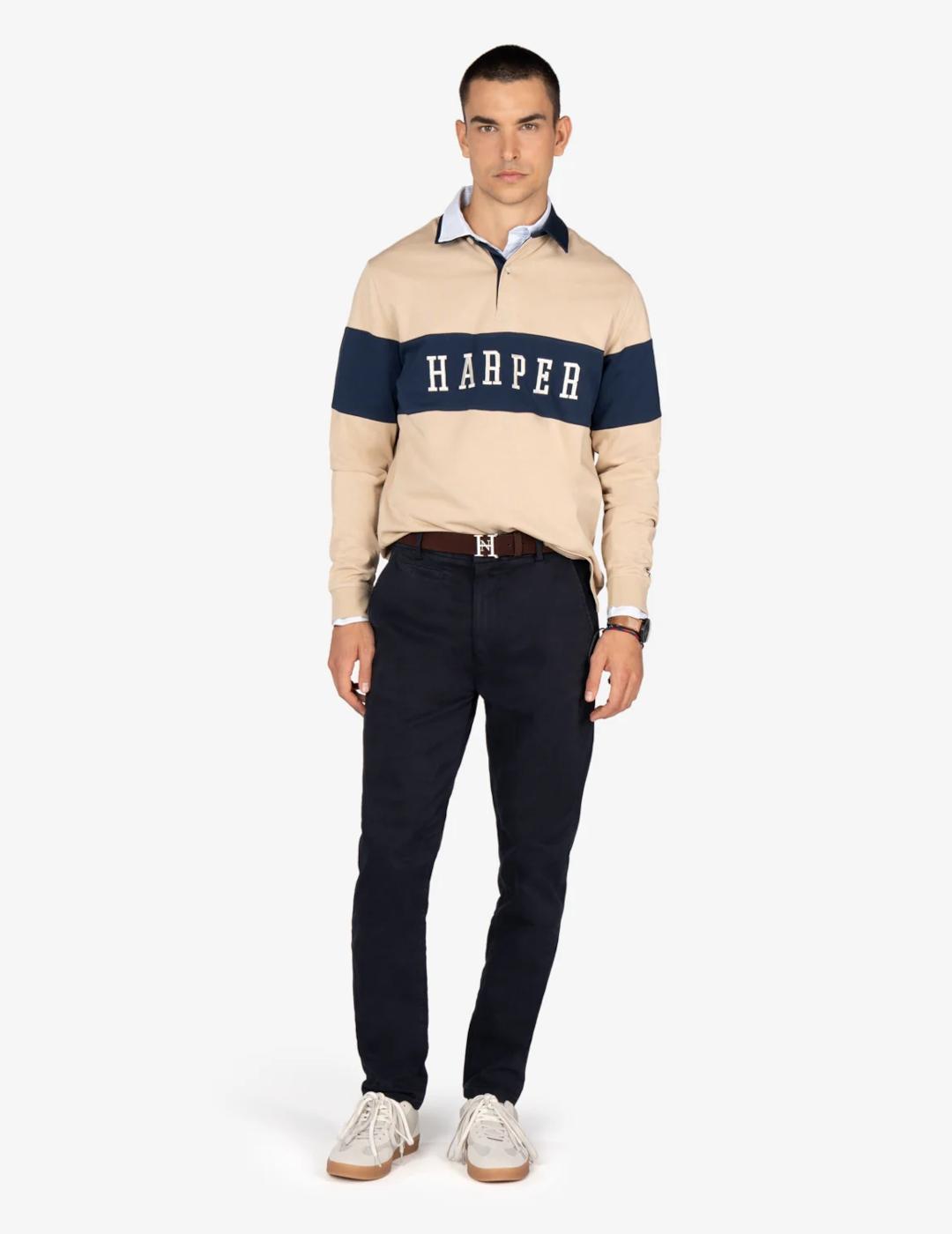 HARPER POLO TOSTADO M/L VINTAGE