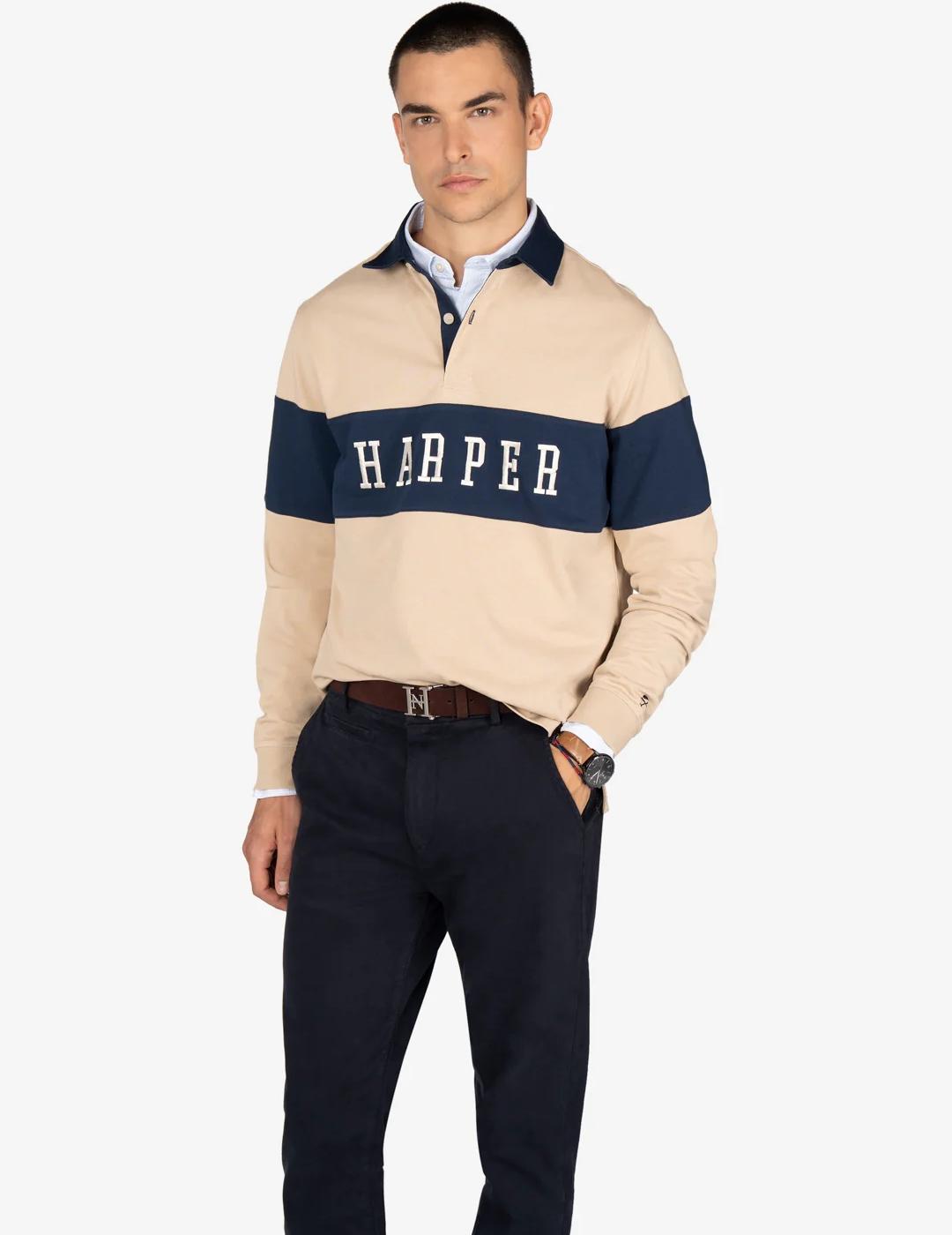 HARPER POLO TOSTADO M/L VINTAGE