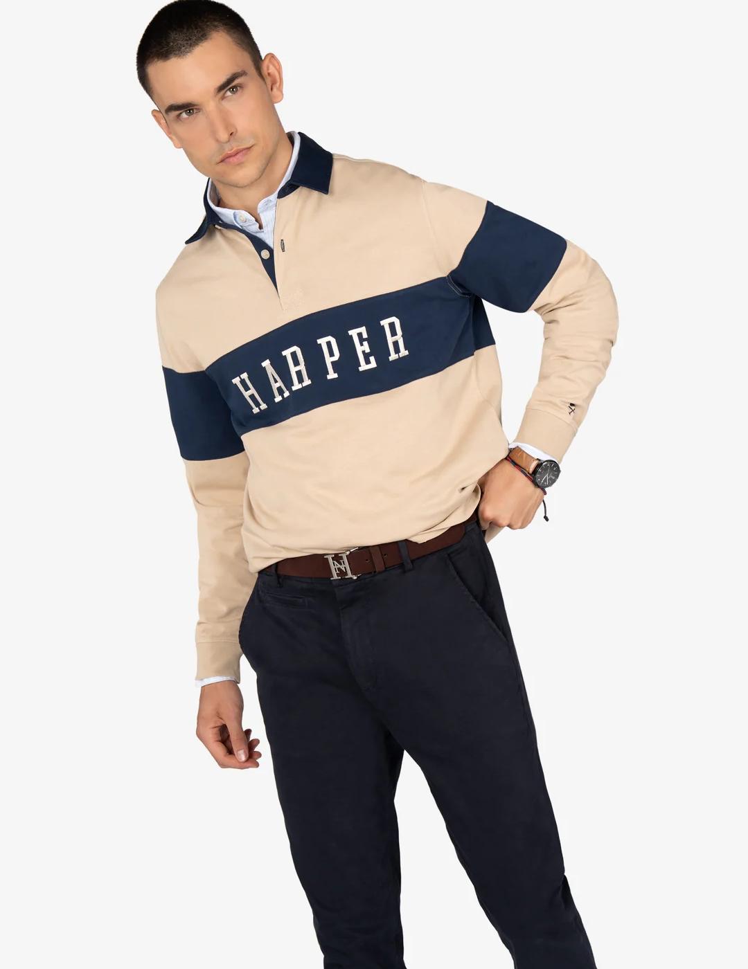 HARPER POLO TOSTADO M/L VINTAGE