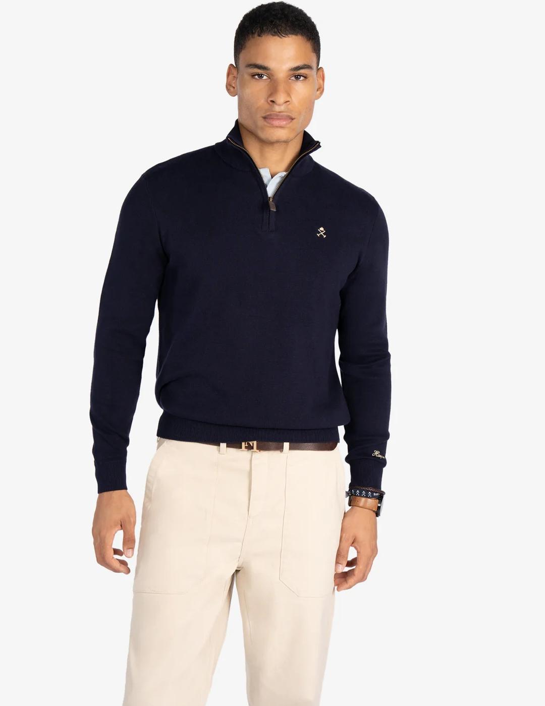 HARPER JERSEY ZIP MARINO