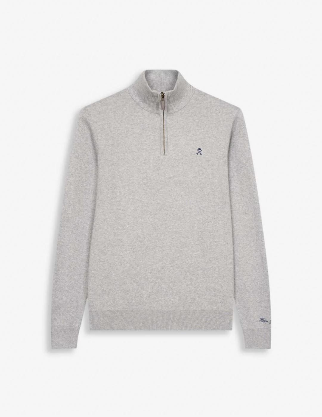 HARPER JERSEY ZIP GRIS