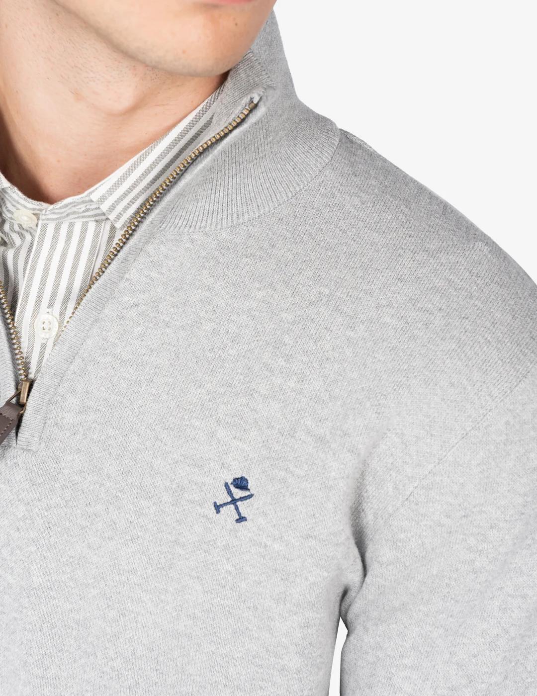 HARPER JERSEY ZIP GRIS