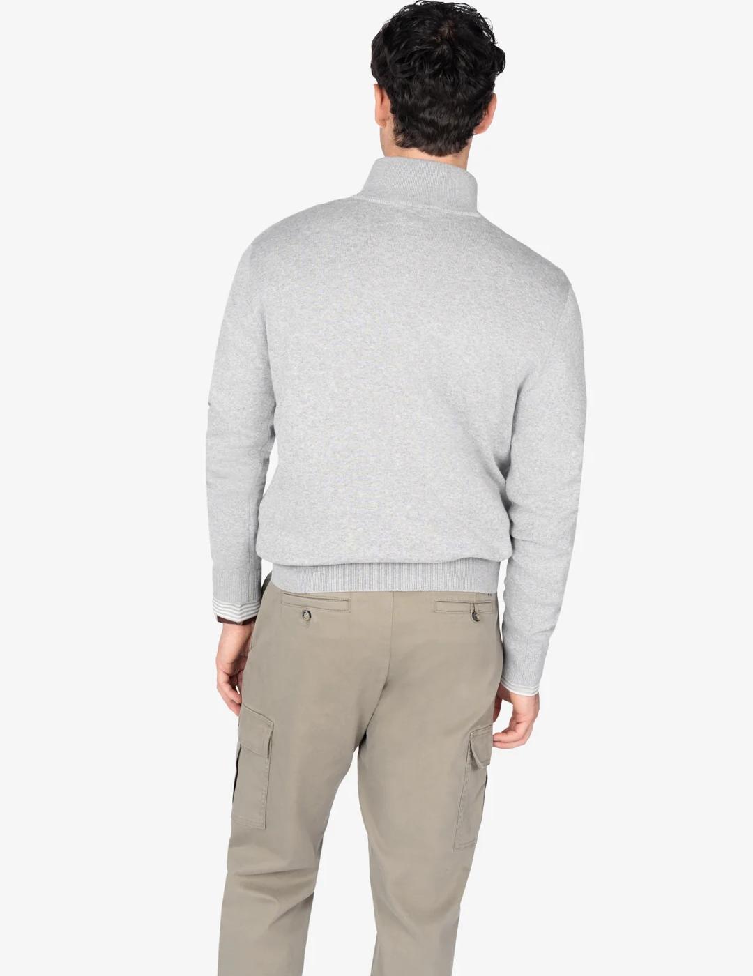 HARPER JERSEY ZIP GRIS