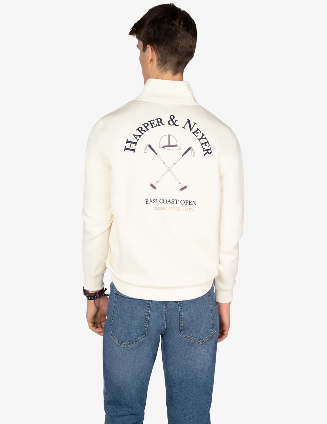 HARPER SUDADERA ZIP RAW GOLDEN STATE