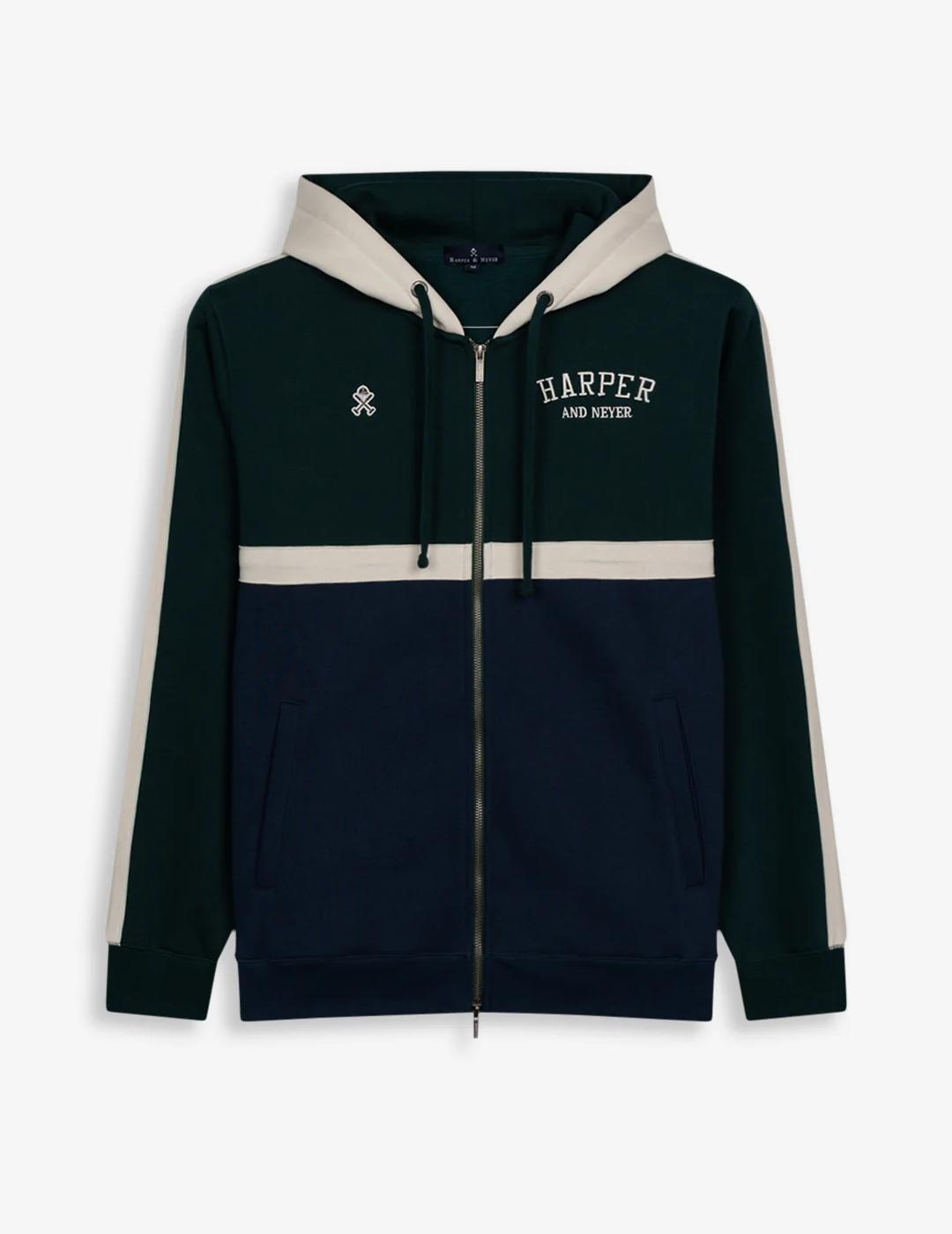 HARPER HOODIE CREMALLERA BETA VERDE