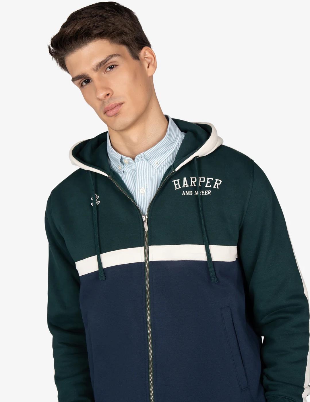 HARPER HOODIE CREMALLERA BETA VERDE