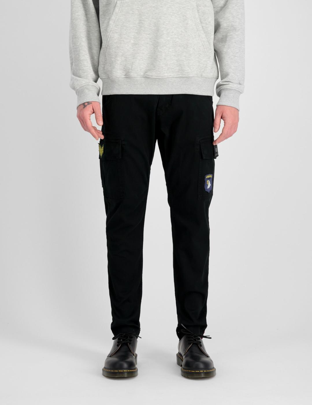 ALPHA PANT PETROL PATCH BLACK