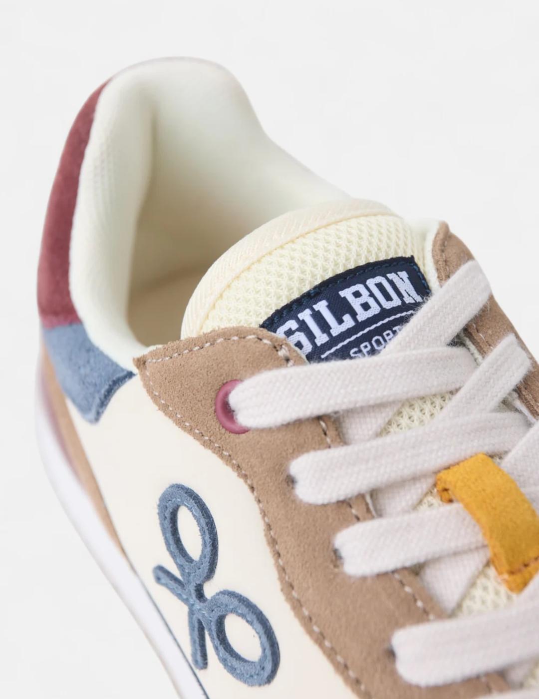 SILBON ZAPATILLA BEIGE RUNNING