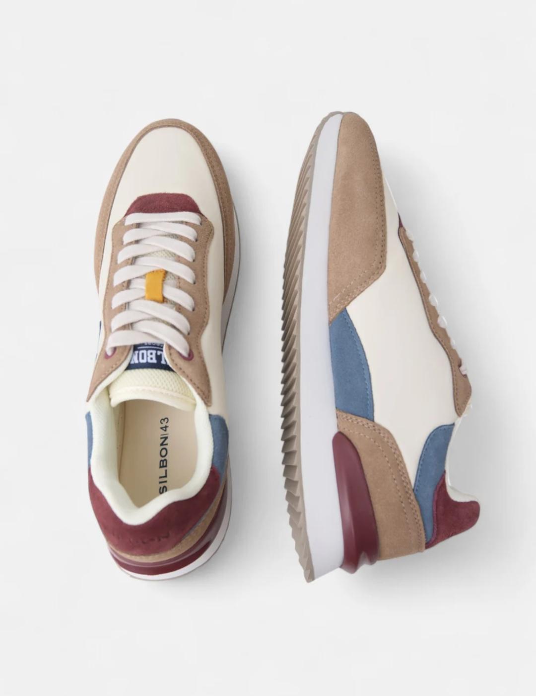 SILBON ZAPATILLA BEIGE RUNNING