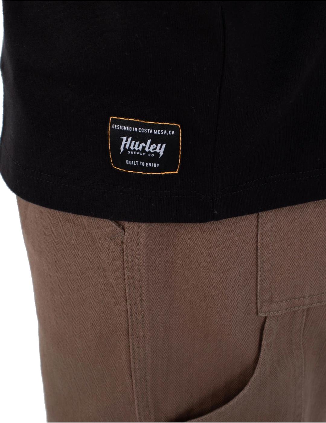 HURLEY CAMISETA NEGRA BUILT OUTLINE RLX