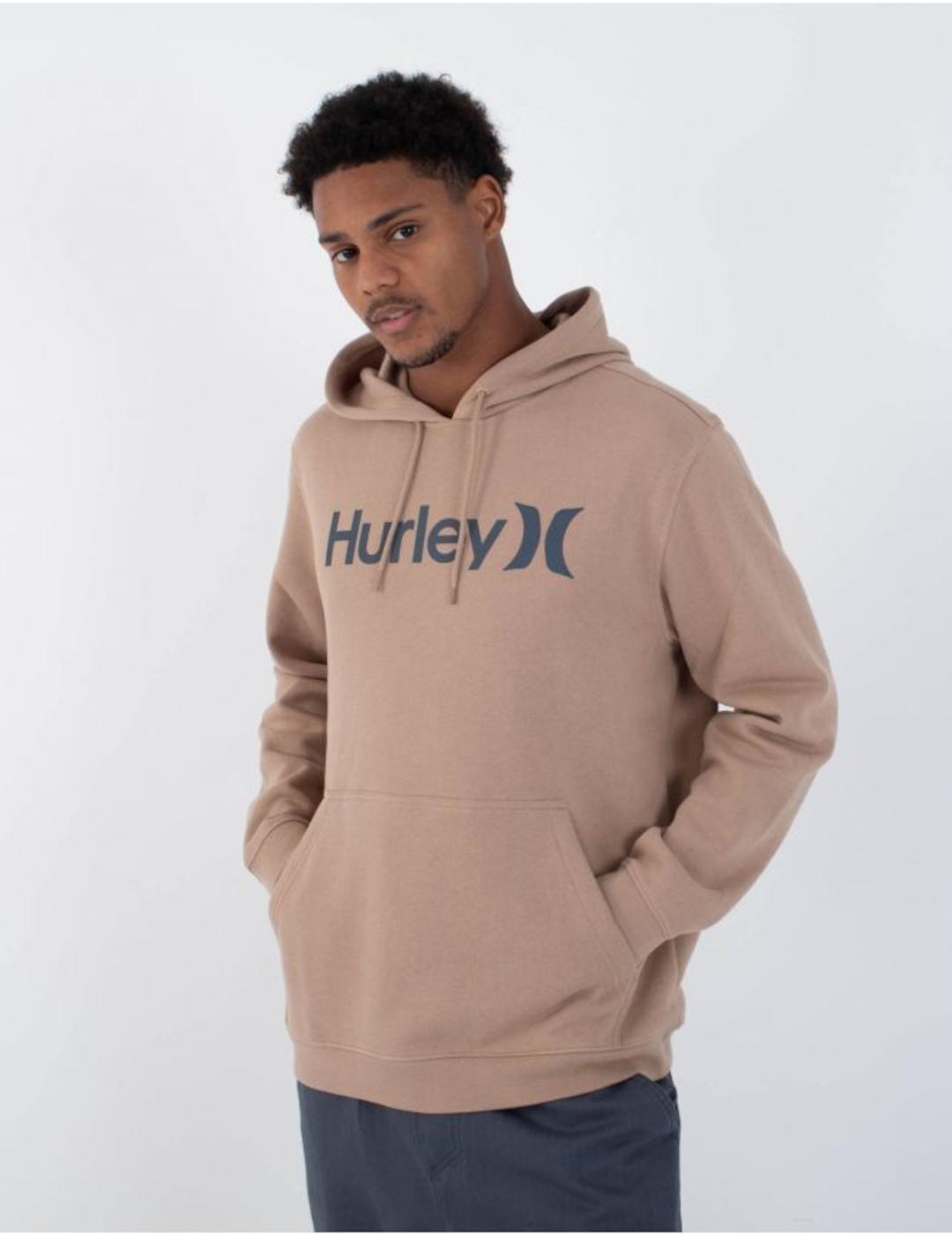 HURLEY HOODIE MARRON SOLID FLEECE