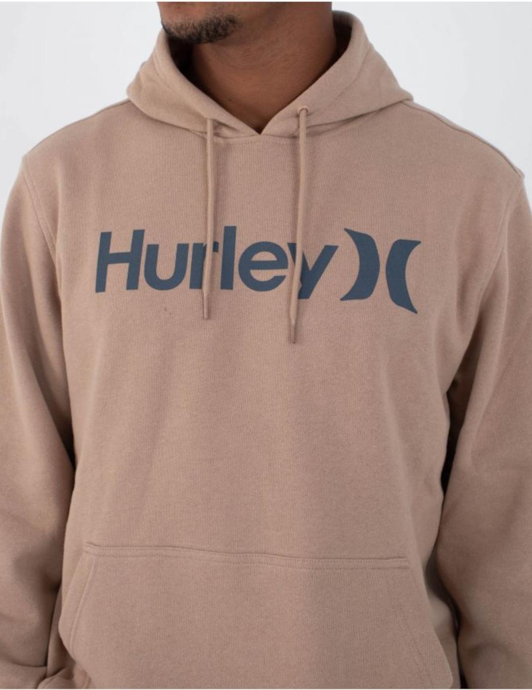 HURLEY HOODIE MARRON SOLID FLEECE