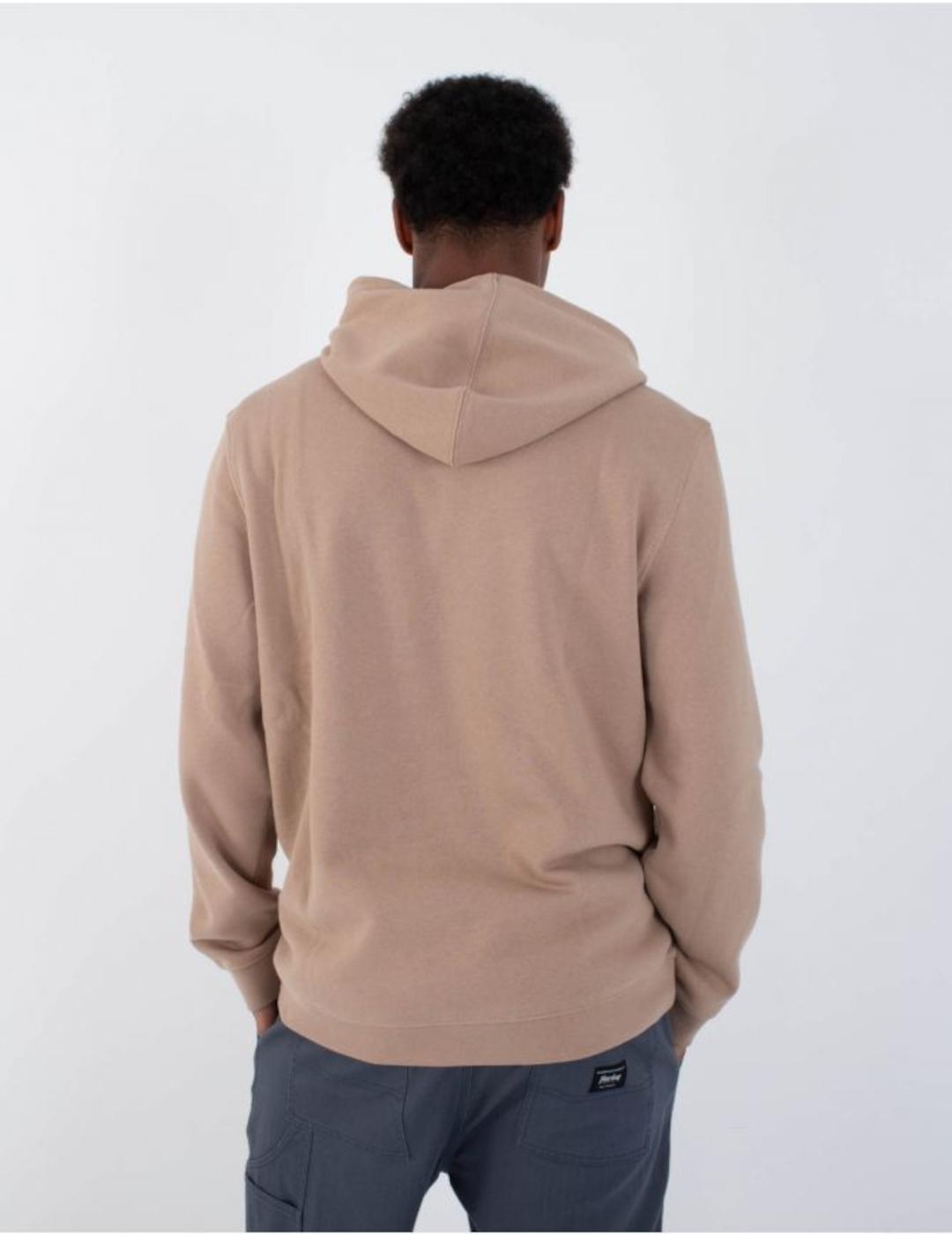 HURLEY HOODIE MARRON SOLID FLEECE