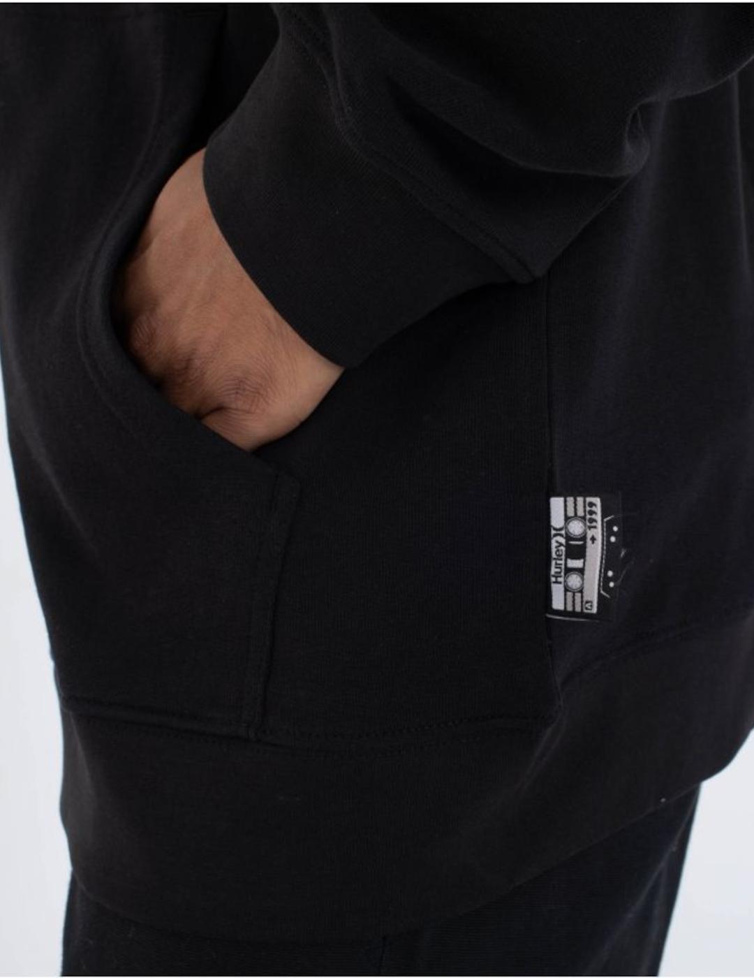 HURLEY HOODIE ZIP NEGRA SIDER