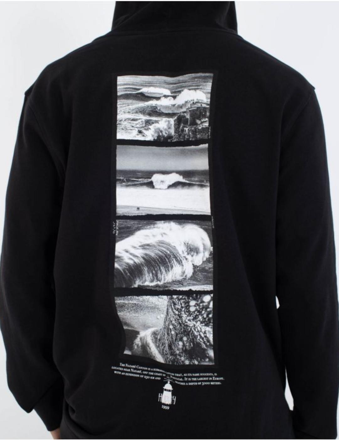 HURLEY HOODIE ZIP NEGRA NAZARE