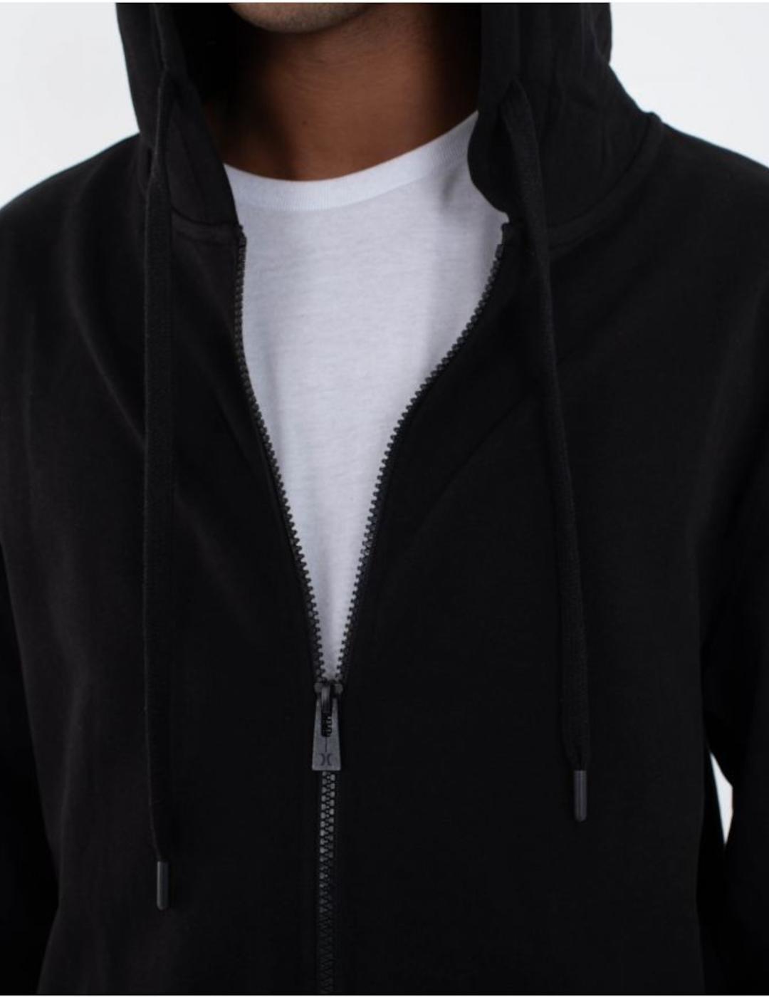 HURLEY HOODIE ZIP NEGRA NAZARE
