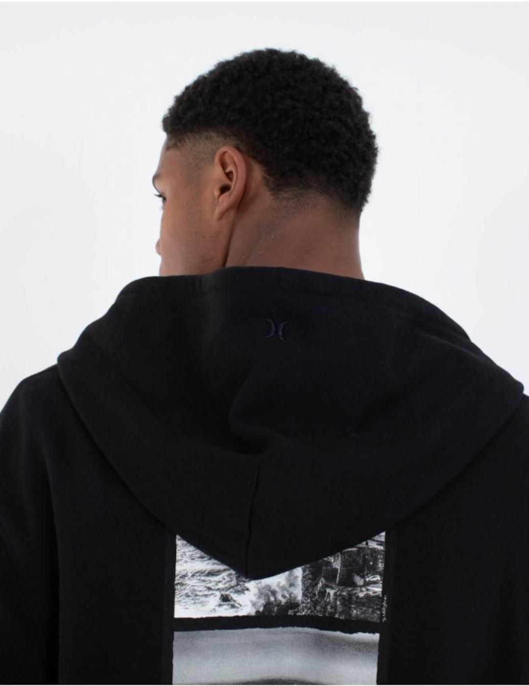 HURLEY HOODIE ZIP NEGRA NAZARE