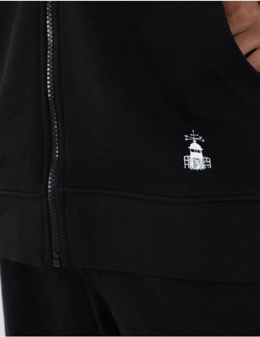 HURLEY HOODIE ZIP NEGRA NAZARE